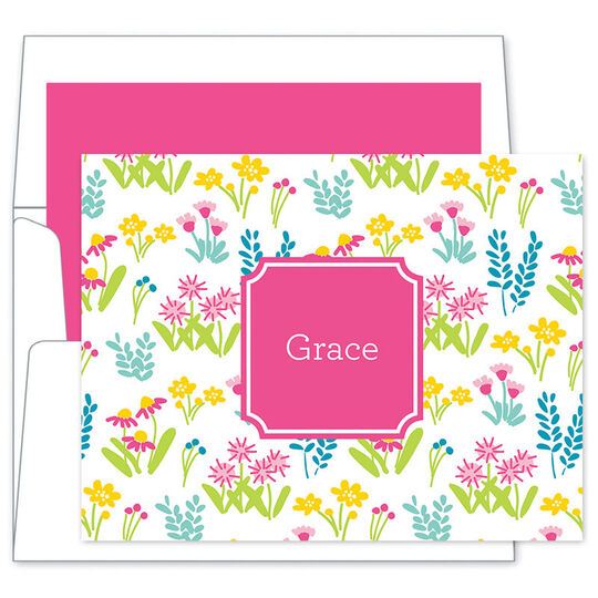 Flower Fields Foldover Note Cards